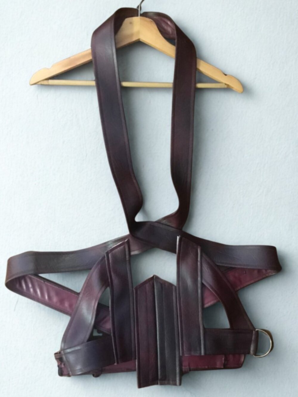 Jaqkodí Dark Burgundy Leather Harness Belt